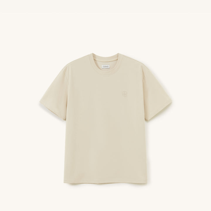 COMO Cotton T-Shirt in Taupe