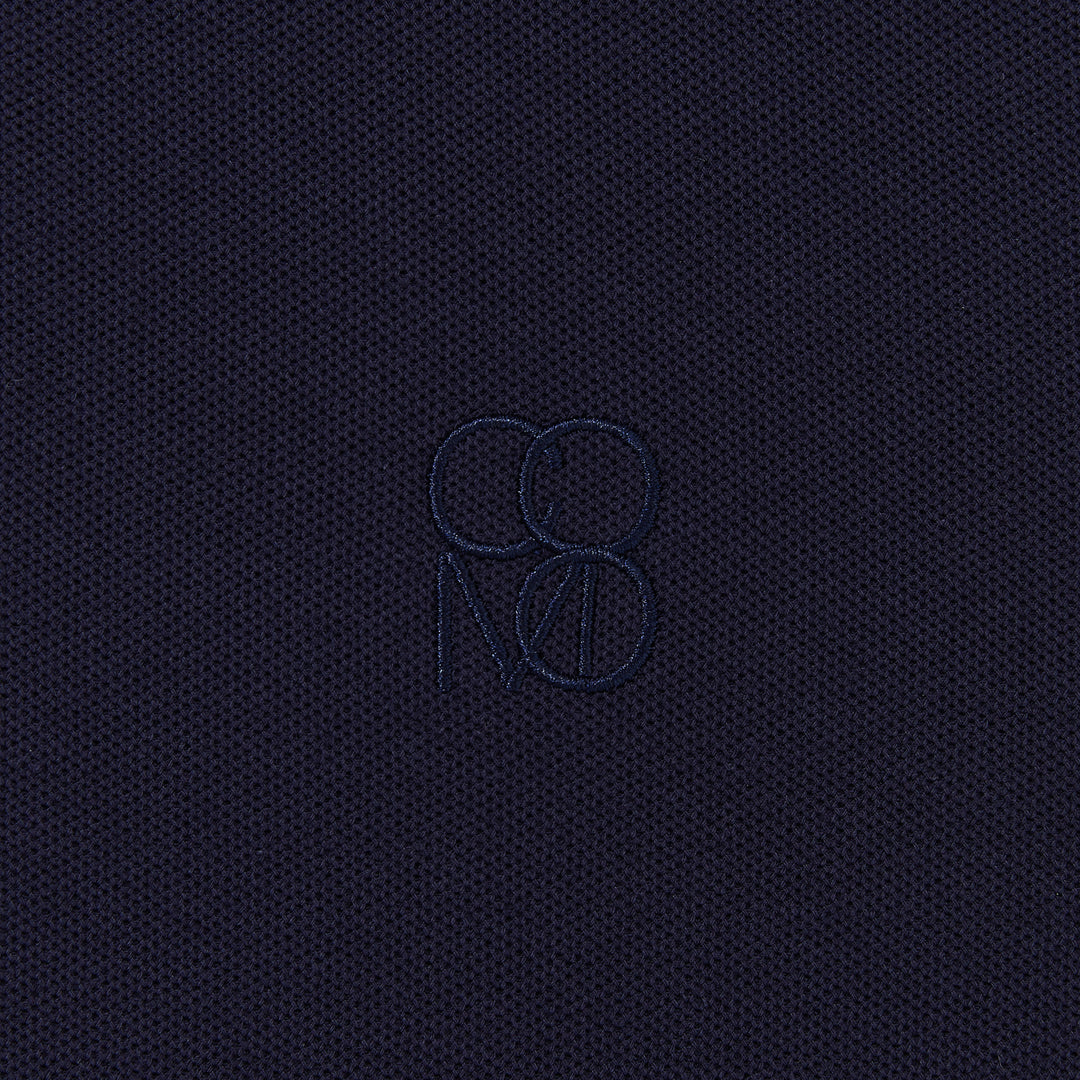 COMO Classic Cotton Piqué Polo in Navy