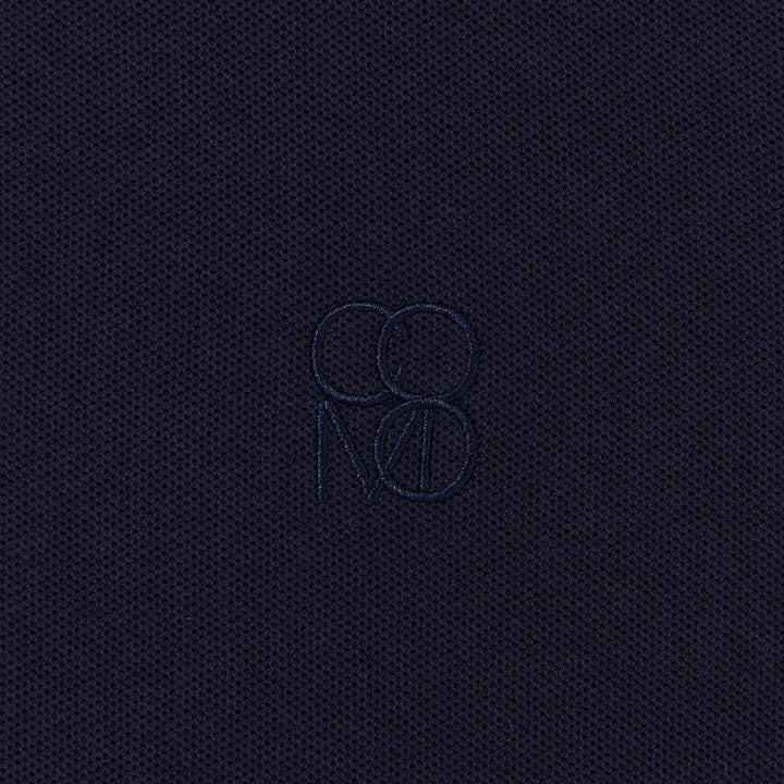 COMO Classic Cotton Piqué Polo in Navy