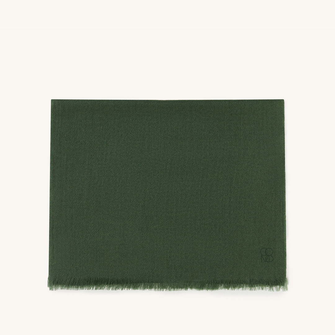 COMO Cashmere Scarf in Forest Green