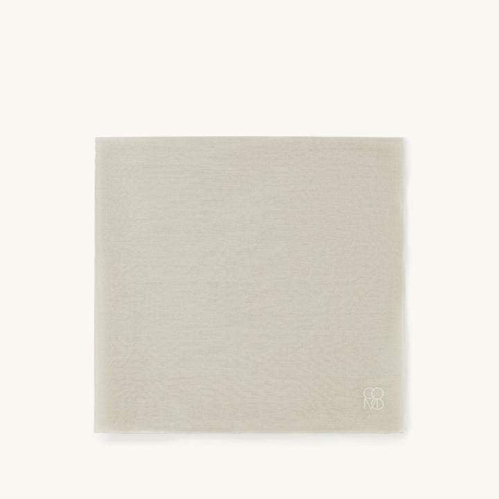 COMO Cashmere-Silk Scarf in Taupe Grey