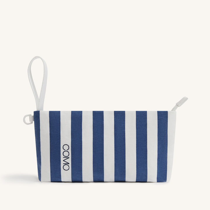 COMO Canvas Pouch in Navy and Klein Blue