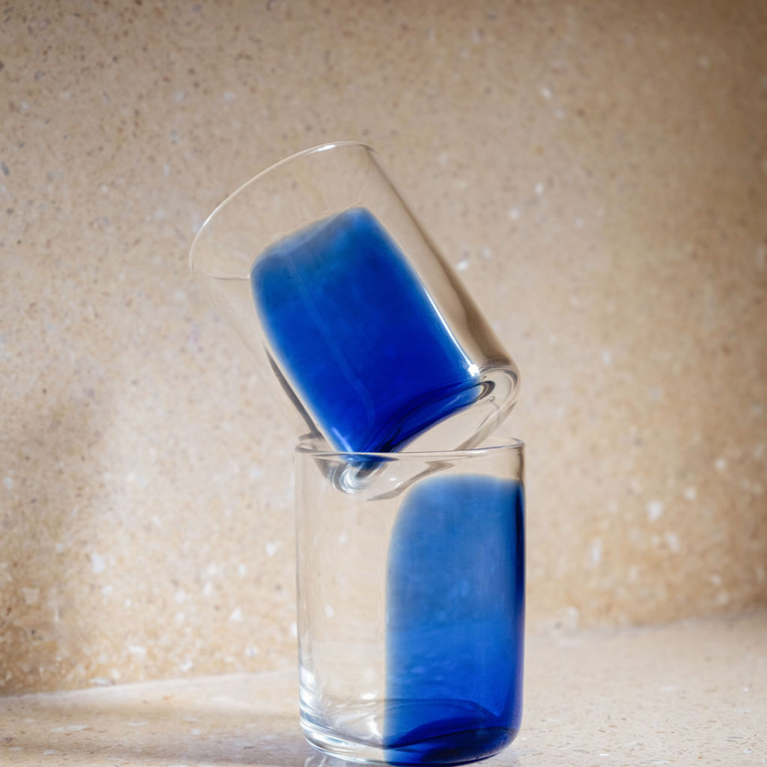Rocks Glass Set in Klein Blue