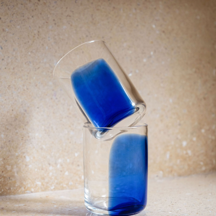Rocks Glass Set in Klein Blue