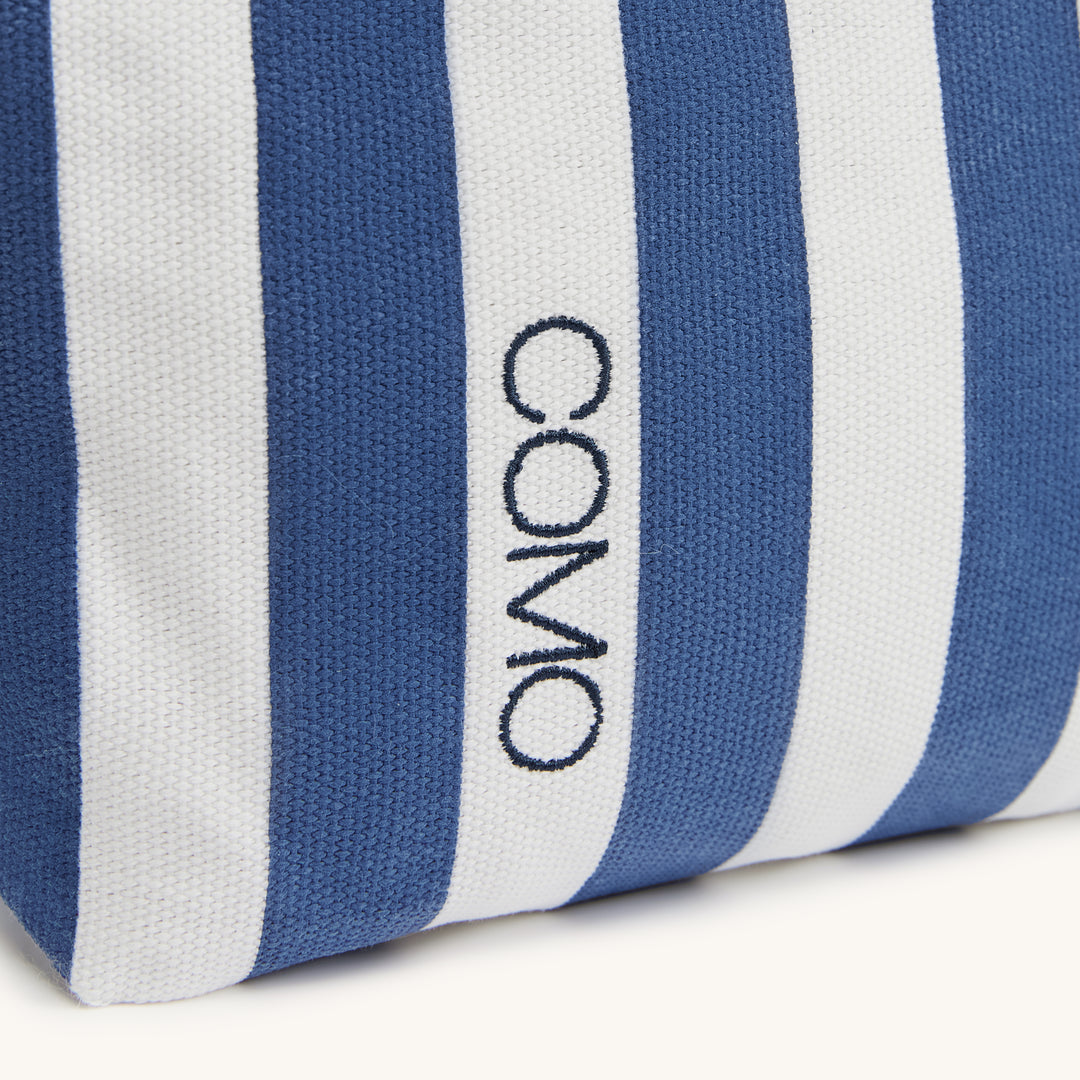COMO Canvas Pouch in Navy and Klein Blue