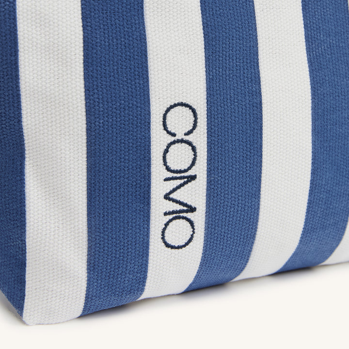 COMO Canvas Pouch in Navy and Klein Blue