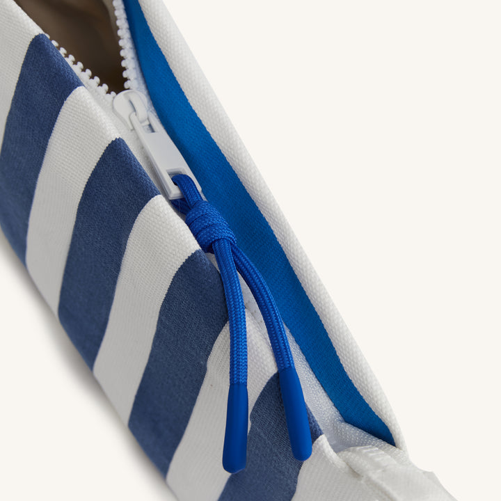COMO Canvas Pouch in Navy and Klein Blue
