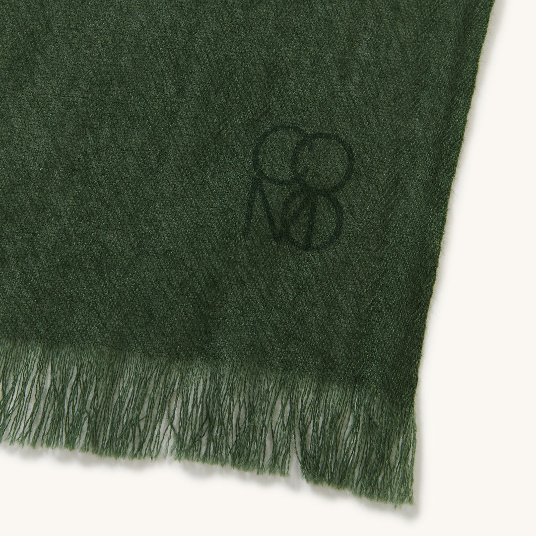 COMO Cashmere Scarf in Forest Green