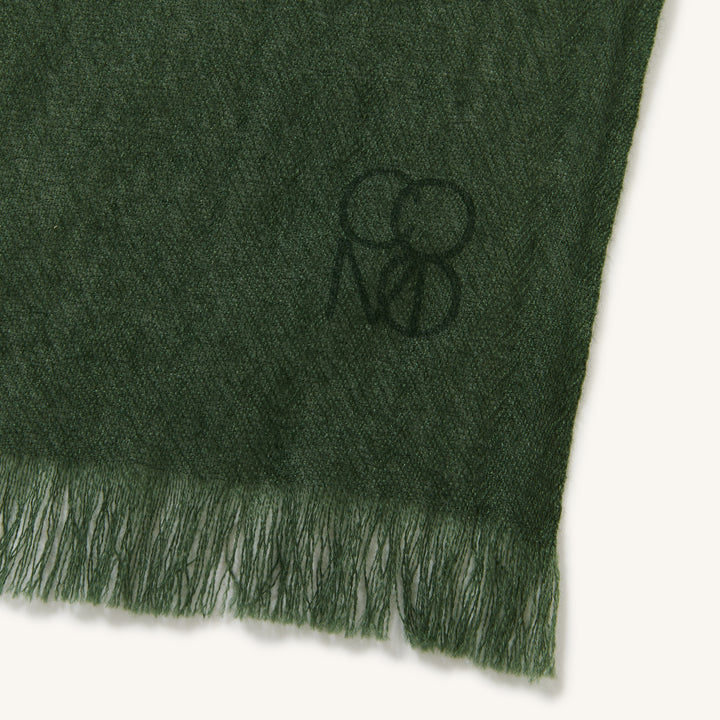 COMO Cashmere Scarf in Forest Green