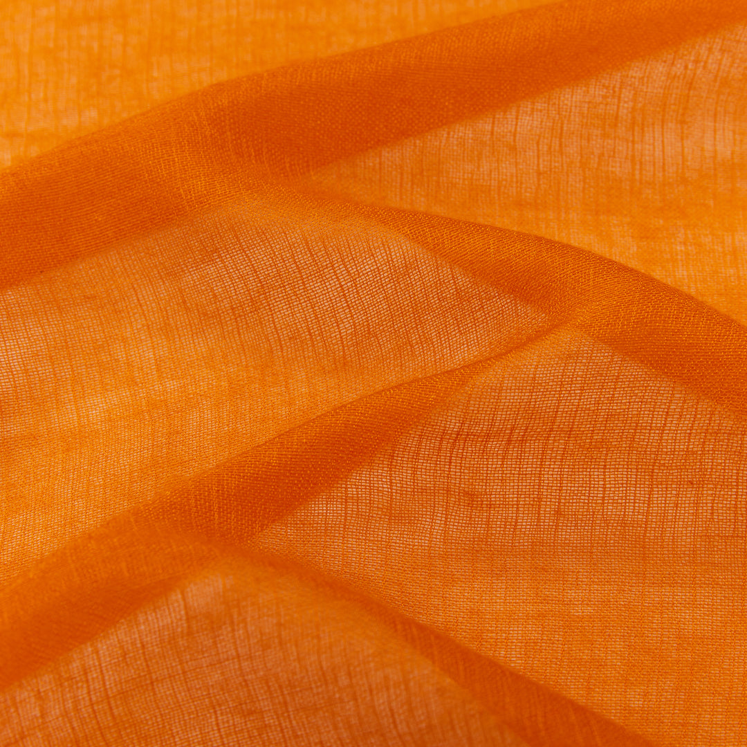 COMO Cashmere-Silk Scarf in Burnt Orange