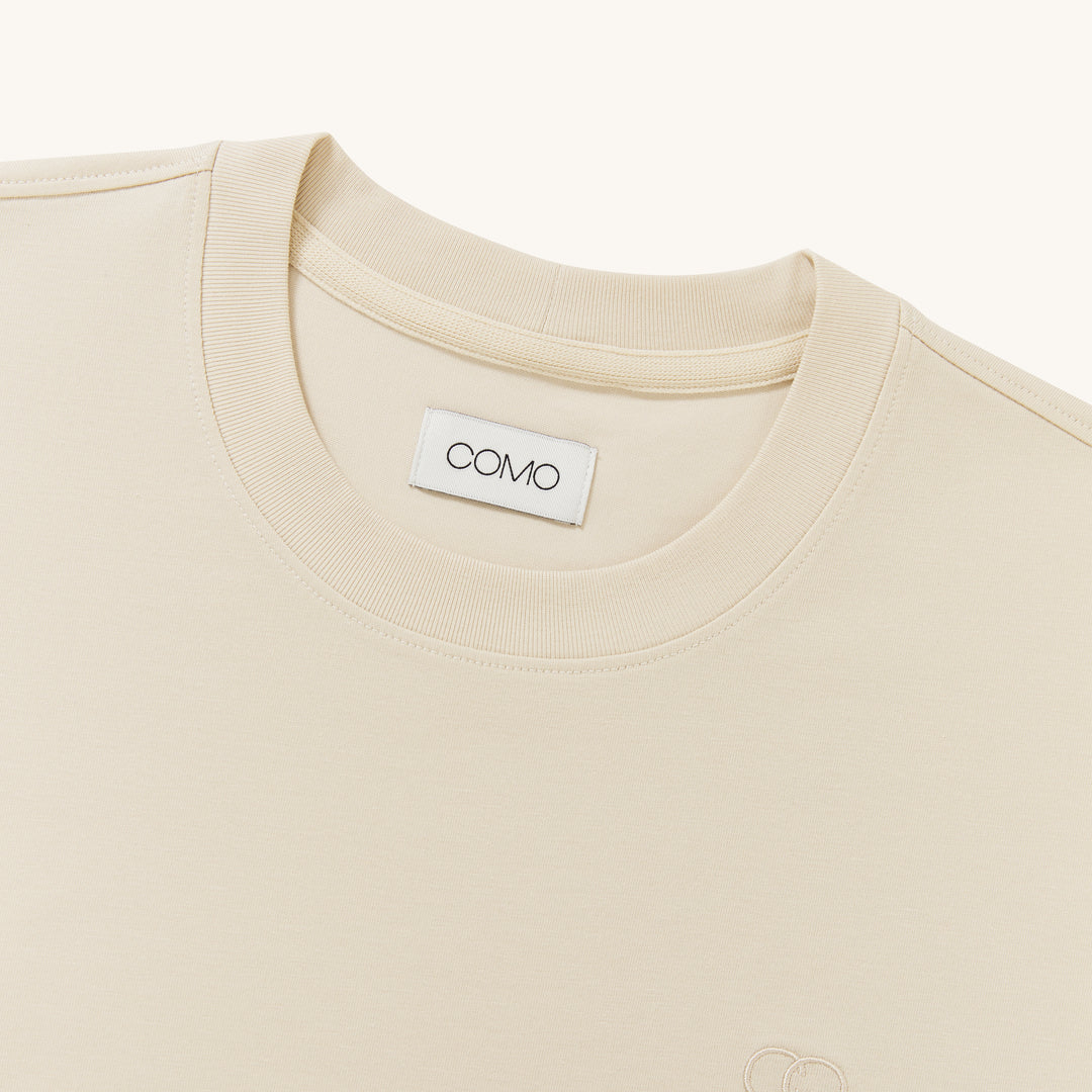 COMO Cotton T-Shirt in Taupe