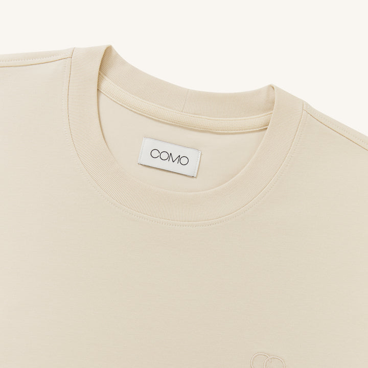 COMO Cotton T-Shirt in Taupe