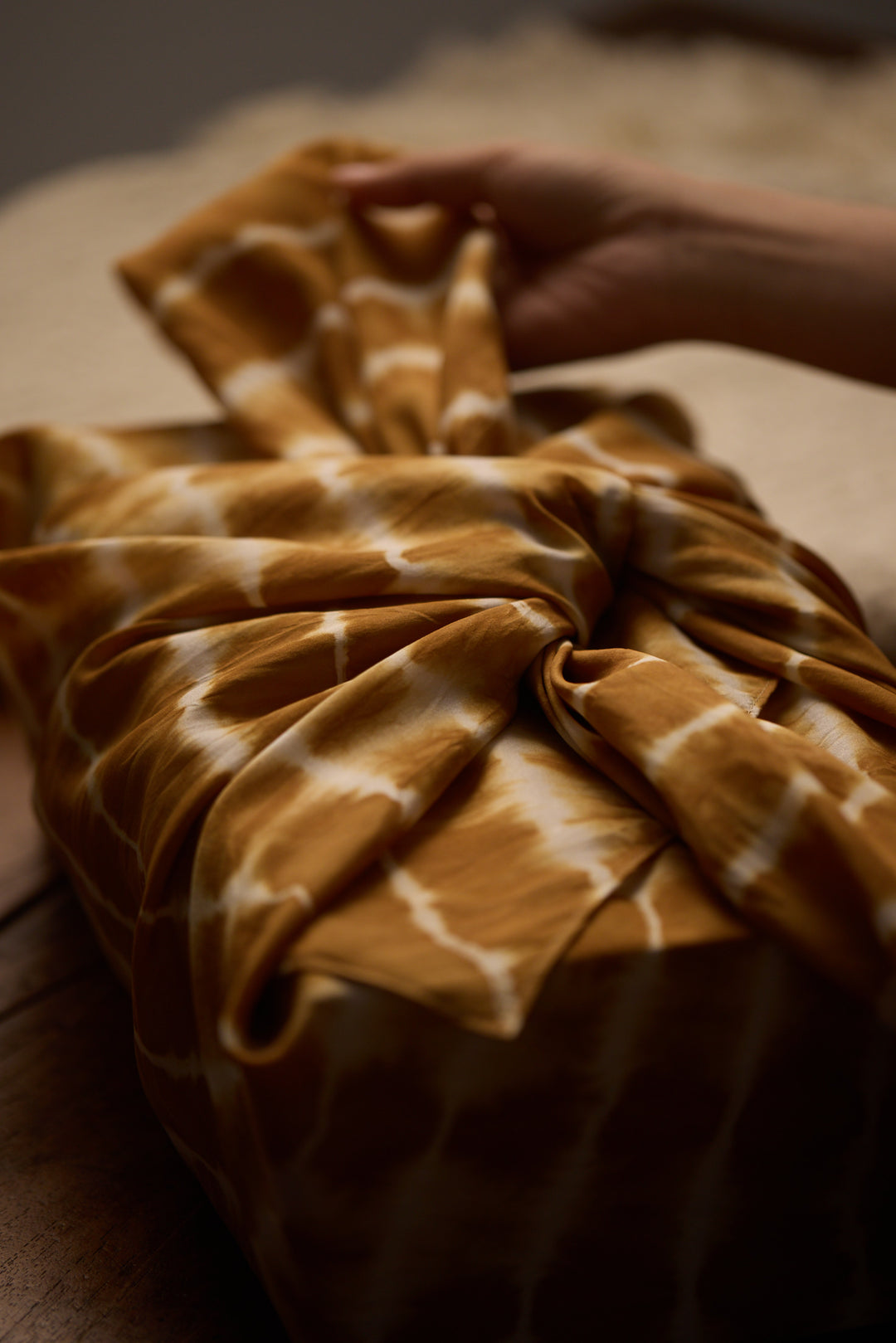 COMO Festive Silk Scarf Wrap in Turmeric