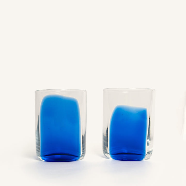 Rocks Glass Set in Klein Blue