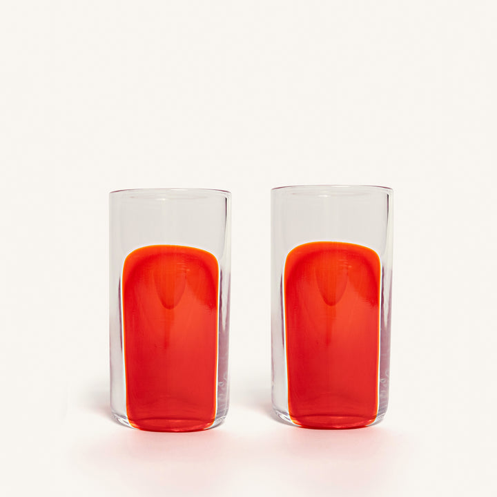 Highball Glass Set in Orange